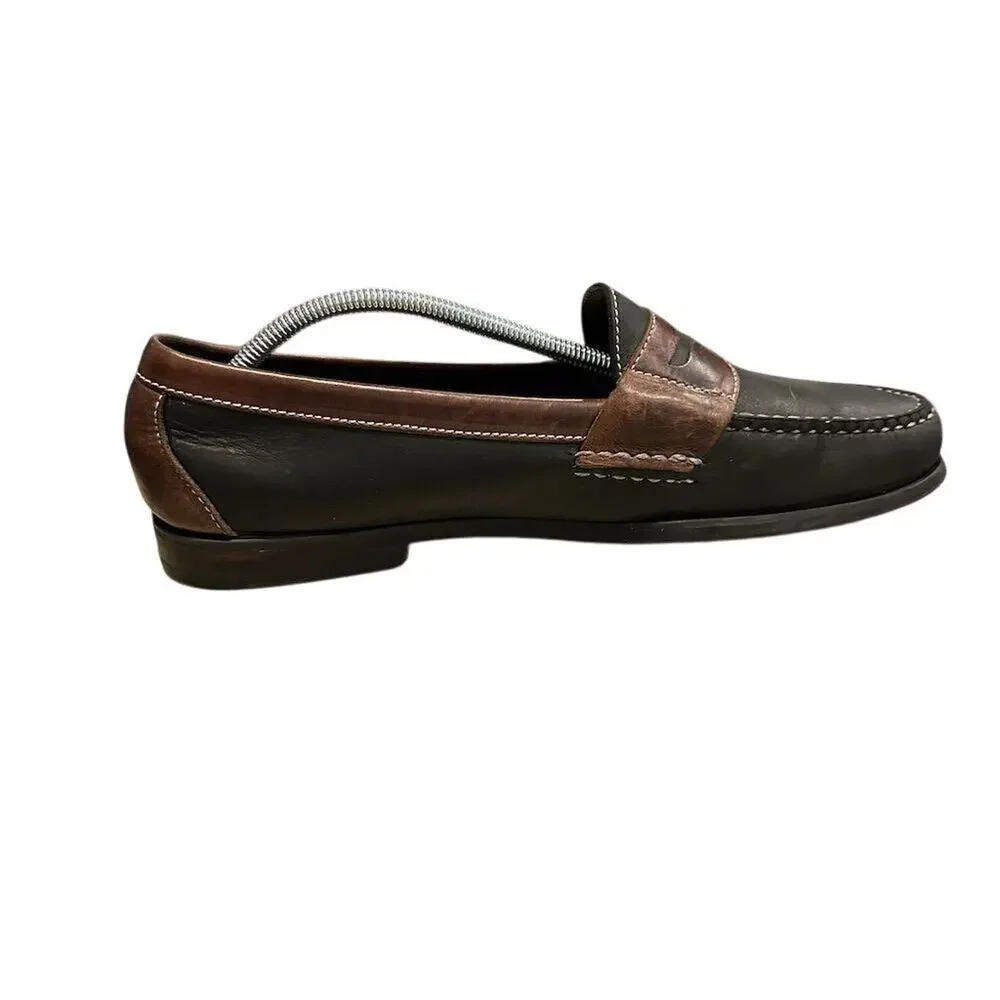 Cole Haan Men's Two-Tone ‎ brown Leather Penny Loafers Size 11.5 Multicolor